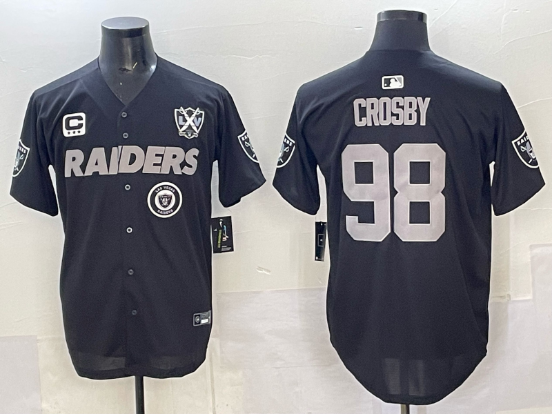 Men Oakland Raiders #98 Crosby black Nike 2025 Limited NFL Jersey 002->women mlb jersey->Women Jersey